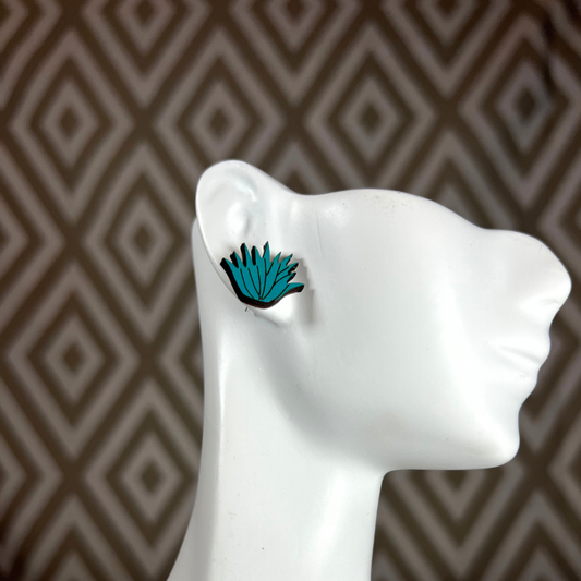 Wooden Agave Stud Earrings - Descendencia Latina
