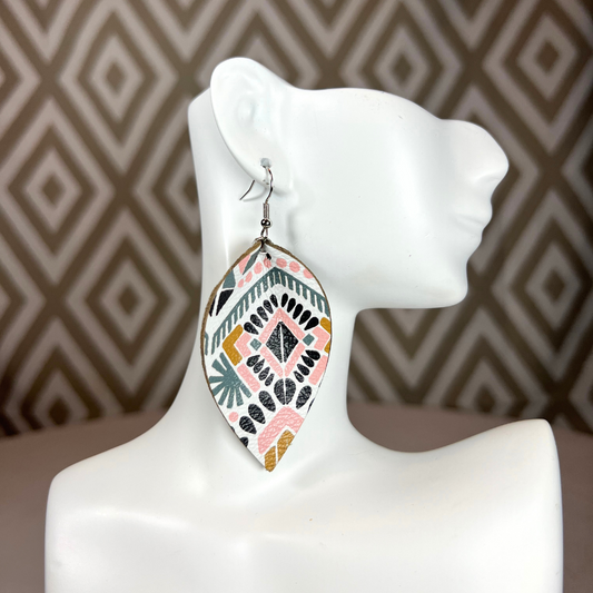Tribal Leather Earrings - Descendencia Latina