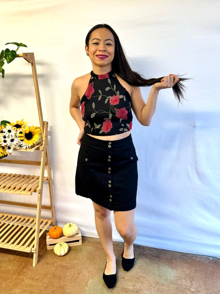 Como La Flor Crop Top