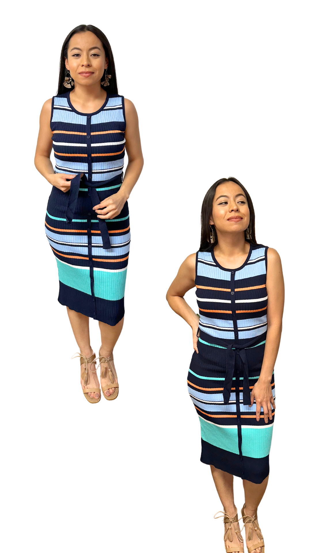 Blue Striped Dress