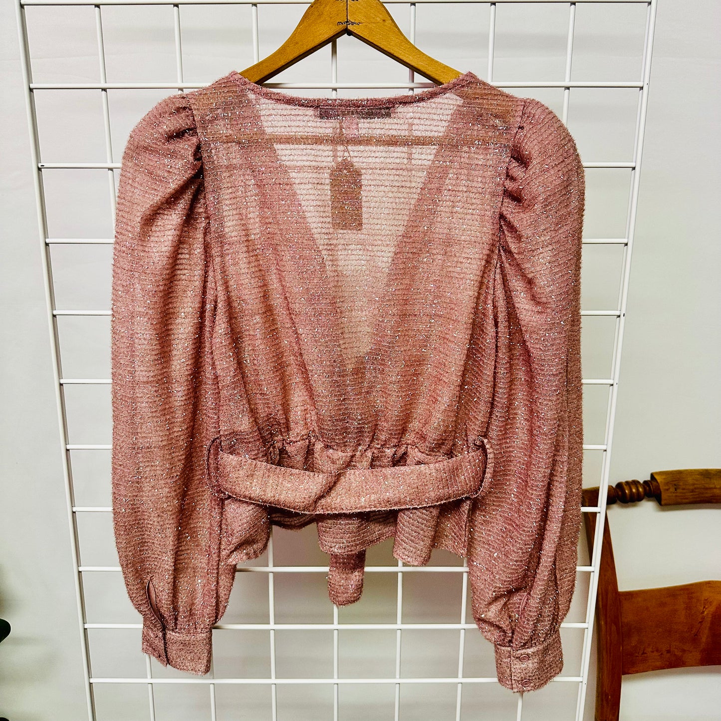 Pink Shimmer Crop Top