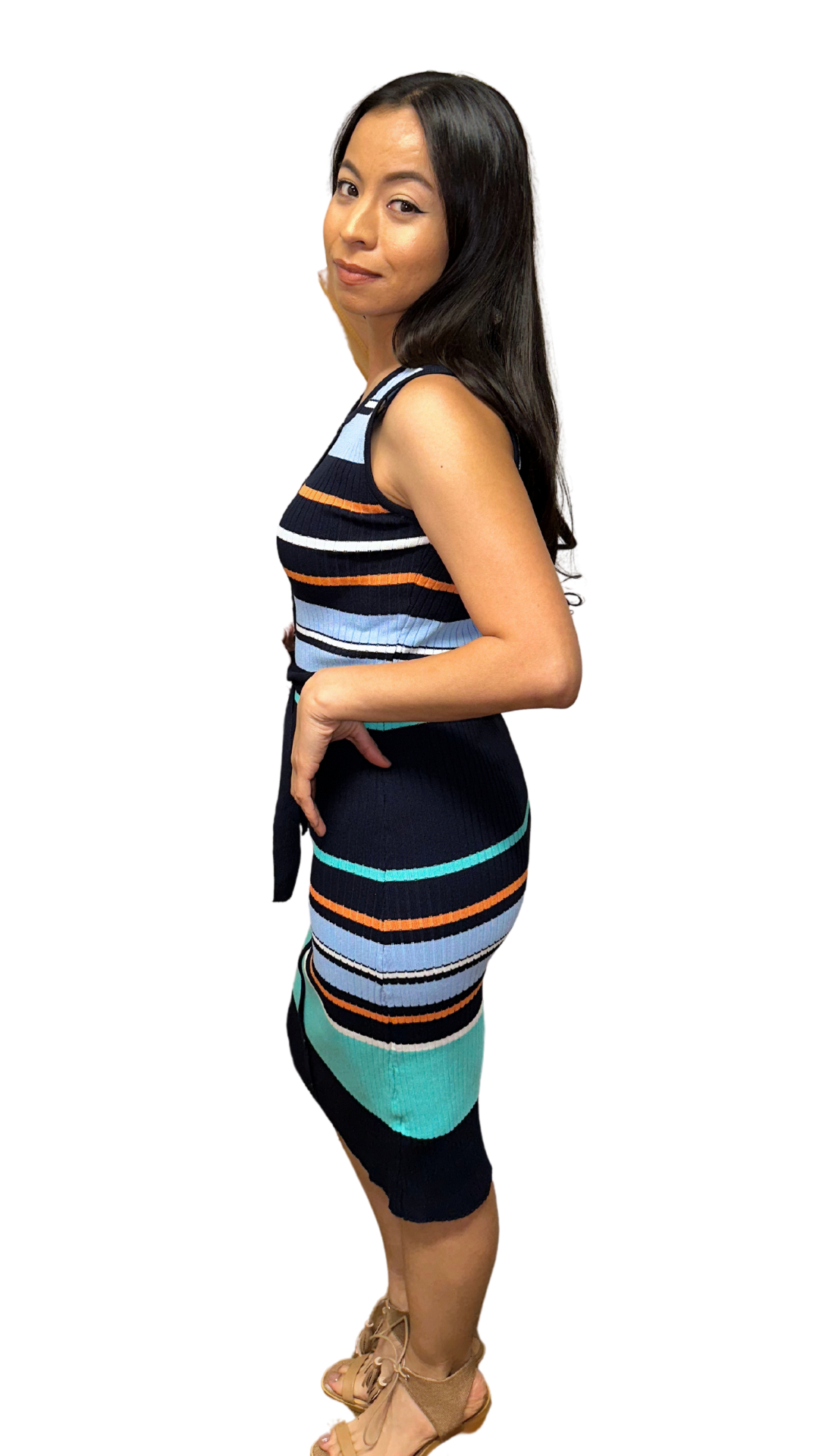Blue Striped Dress