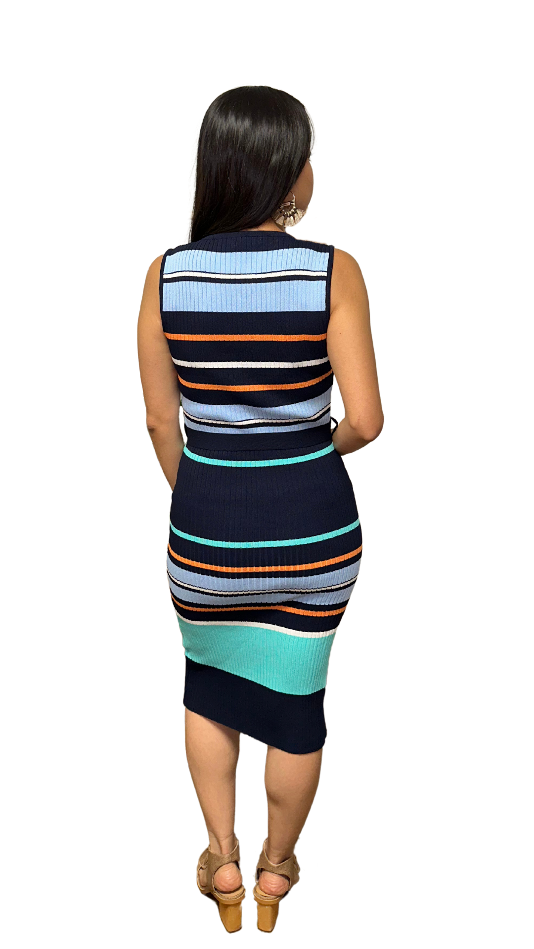 Blue Striped Dress