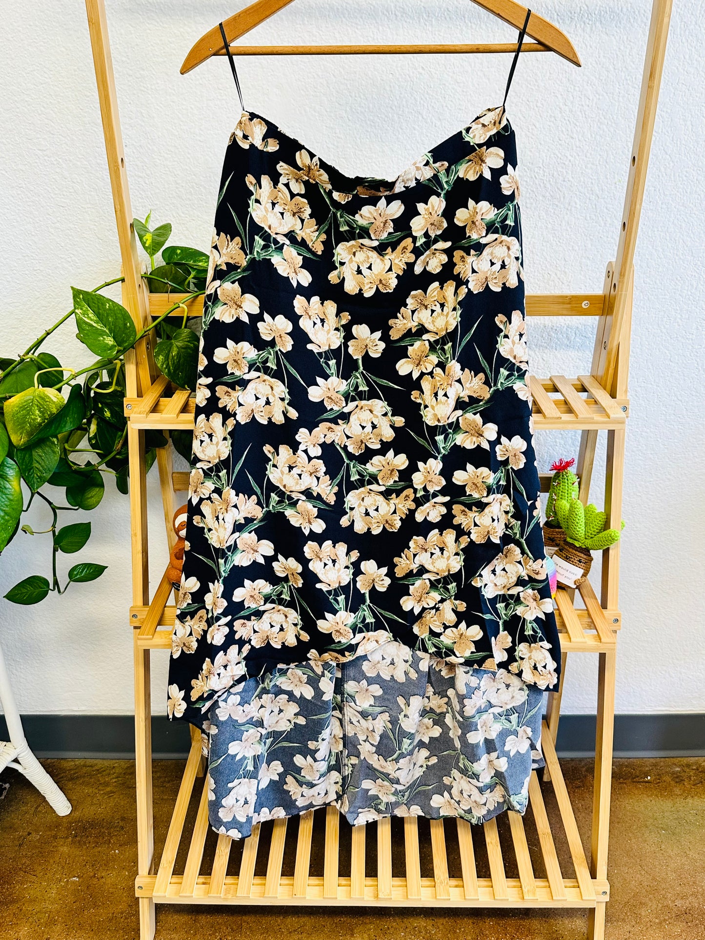 Floral High-low Skirt