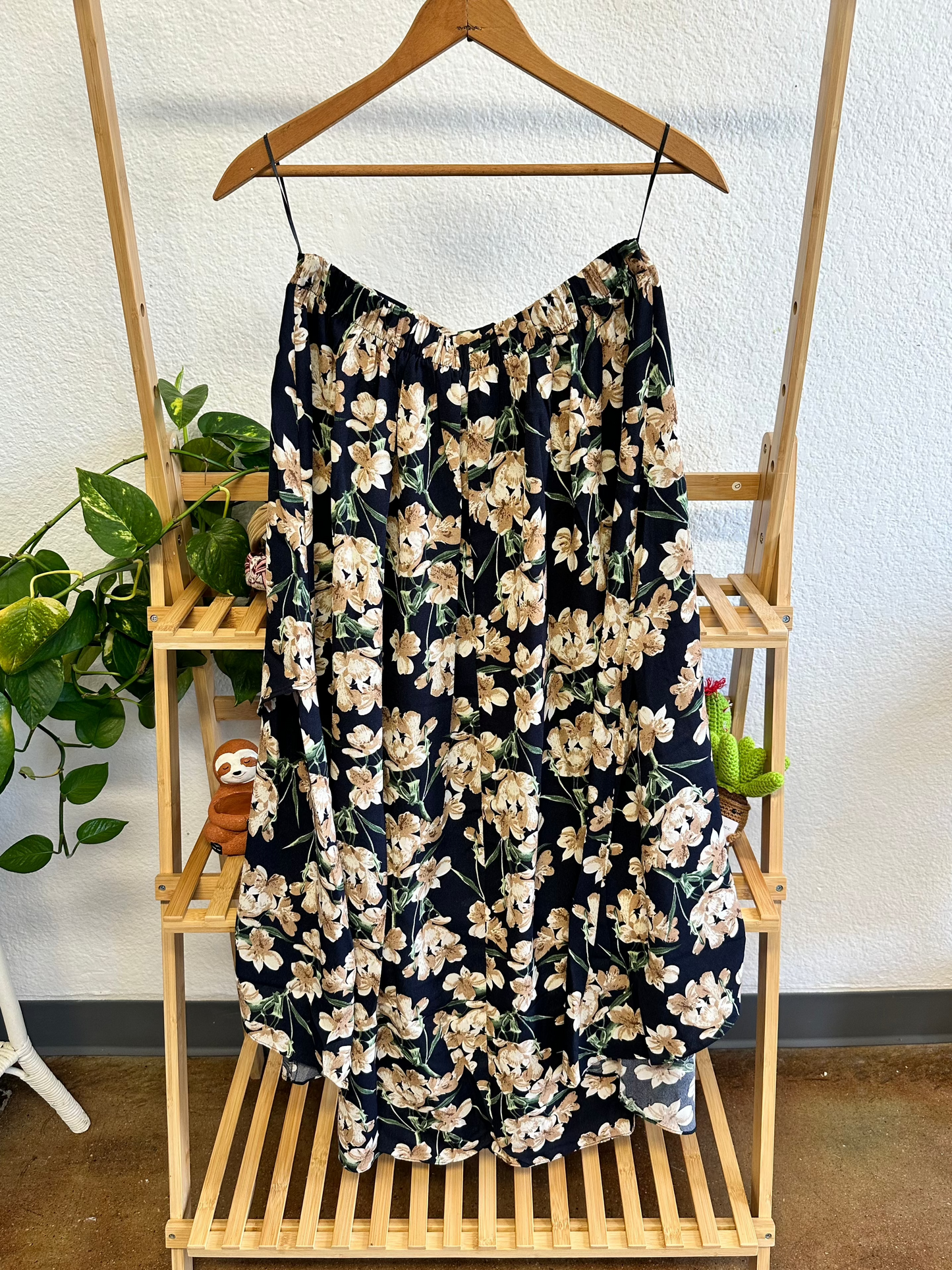 Floral High-low Skirt