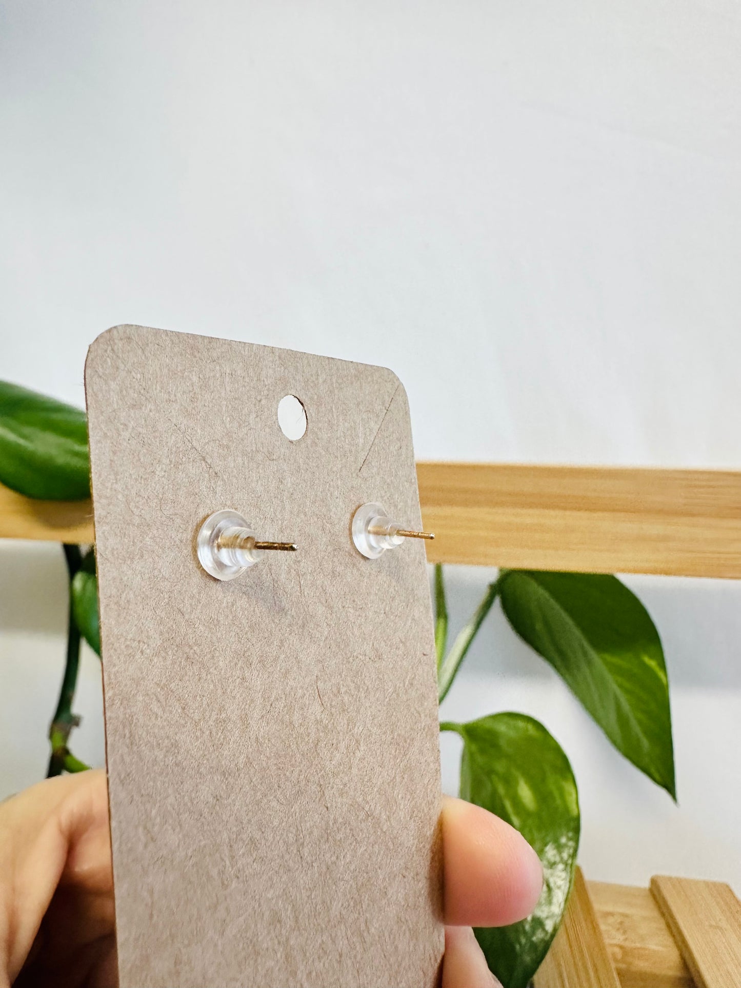 Tassel Earrings with Flower Detail on Stud blue and black