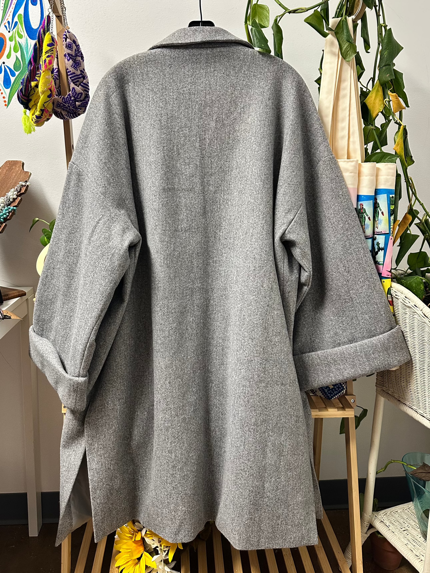 Wide-look Coat with Flared Sleeves