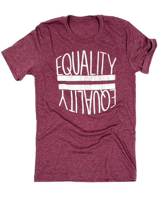 Burgundy Equality T-Shirt – Empowering Statement Tee for Everyday Style