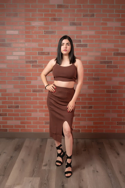 Cafe Obscuro Crop Top and Skirt Set