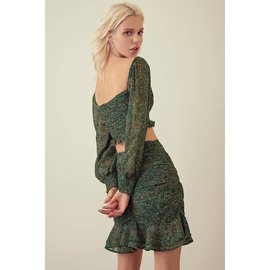 Emerald Green Floral Set