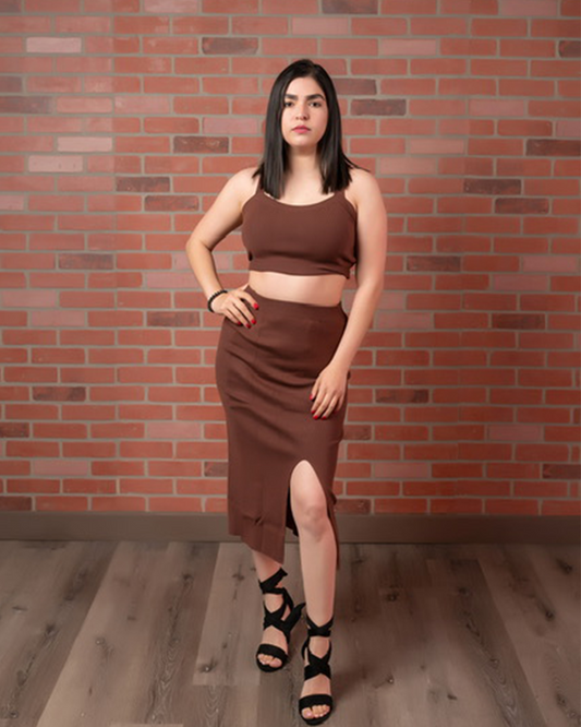 Cafe Obscuro Crop Top and Skirt Set