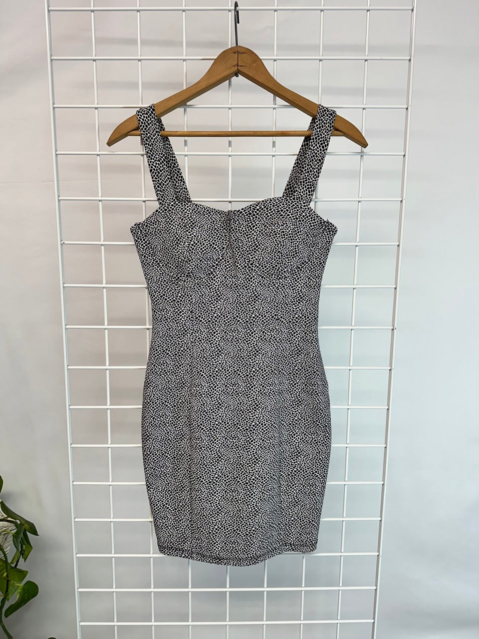 Mini Animal Print Bodycon Dress - Chocolate USA