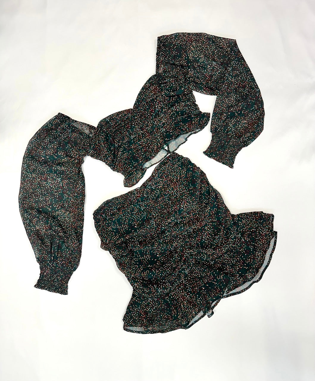 Emerald Green Floral Set
