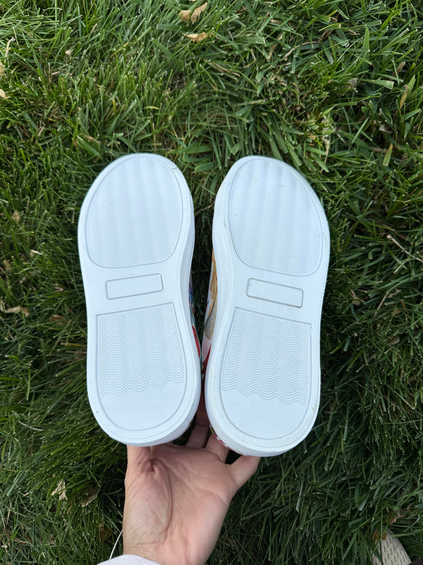 Frida Watercolor Portrait Printed Sneakers Women's Size 7.5