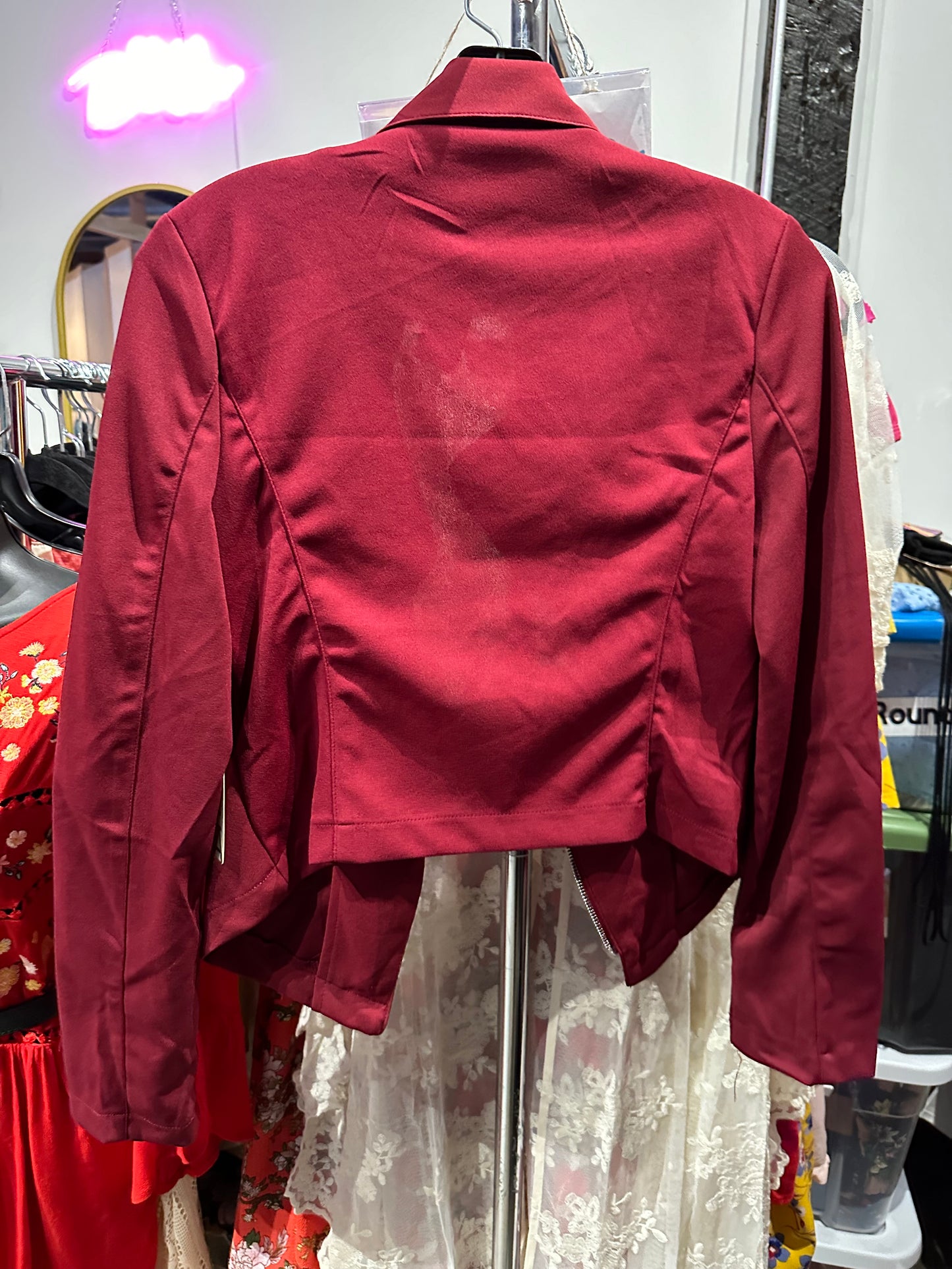 Red Jacket with zipper detail