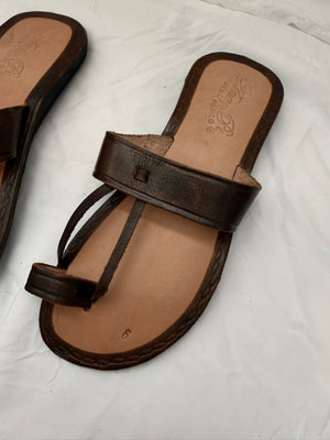Anay Pe Genuine Leather T-Strap Toe-Ring Sandals — Women's Size 9 — Hecho en México