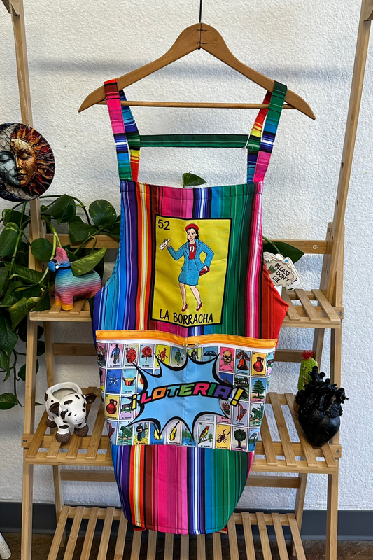 Mexican Loteria Apron La Dama Borracha