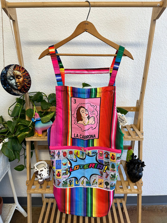 Mexican Loteria Apron La Cabrona