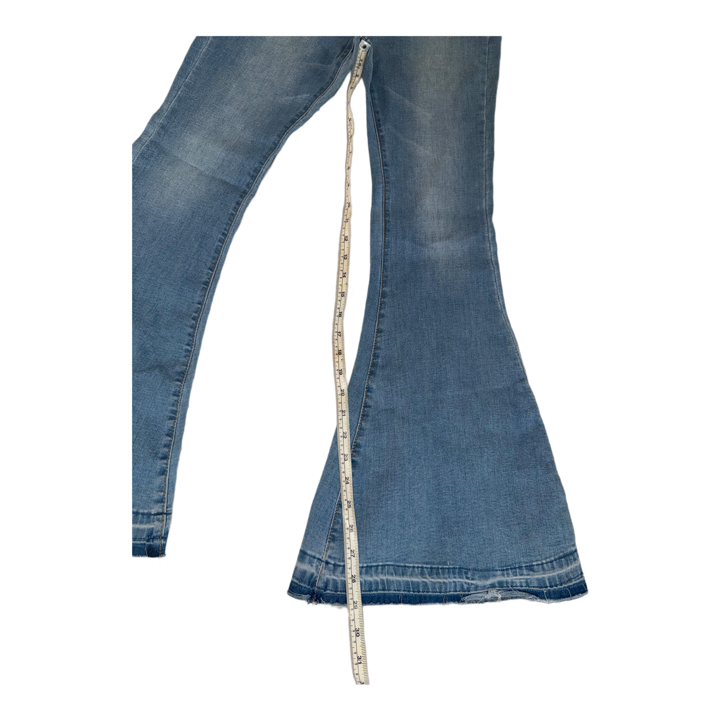 American Bazi High-Waisted Flare Jeans - Women's Light Wash Stretch Denim (Style RJH-2583)