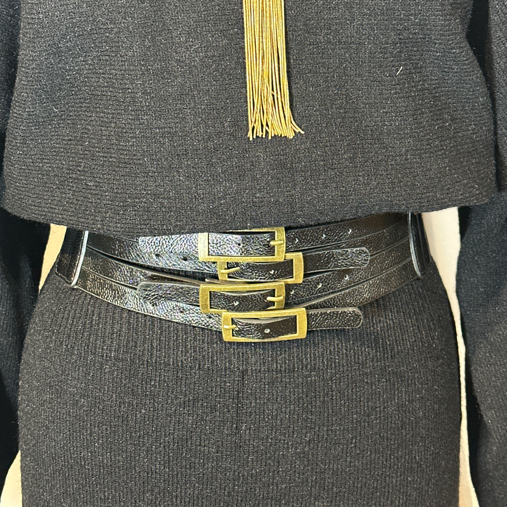 Four Buckle Vintage Stretch Belt