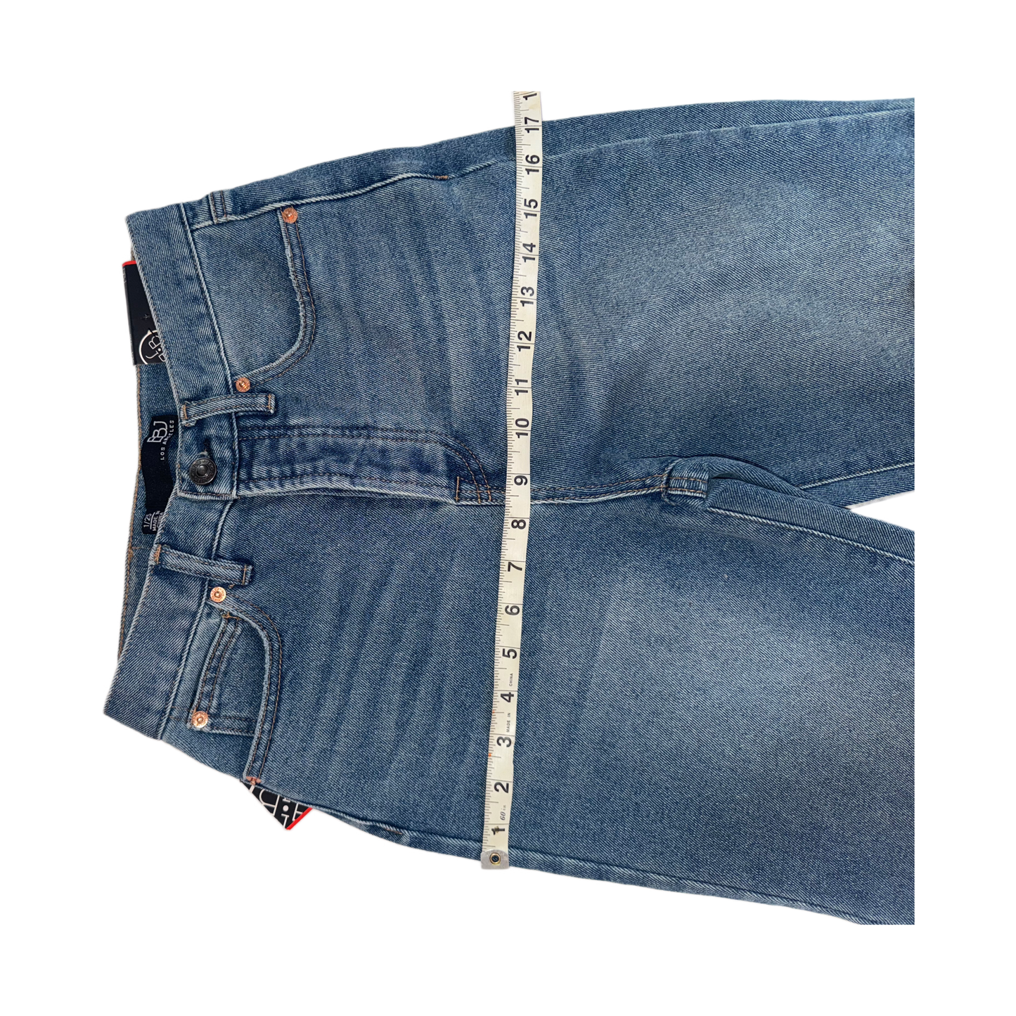 Boom Boom Jeans Los Angeles Light Wash Straight Leg Cropped Mom Jeans (Model SH22582z)