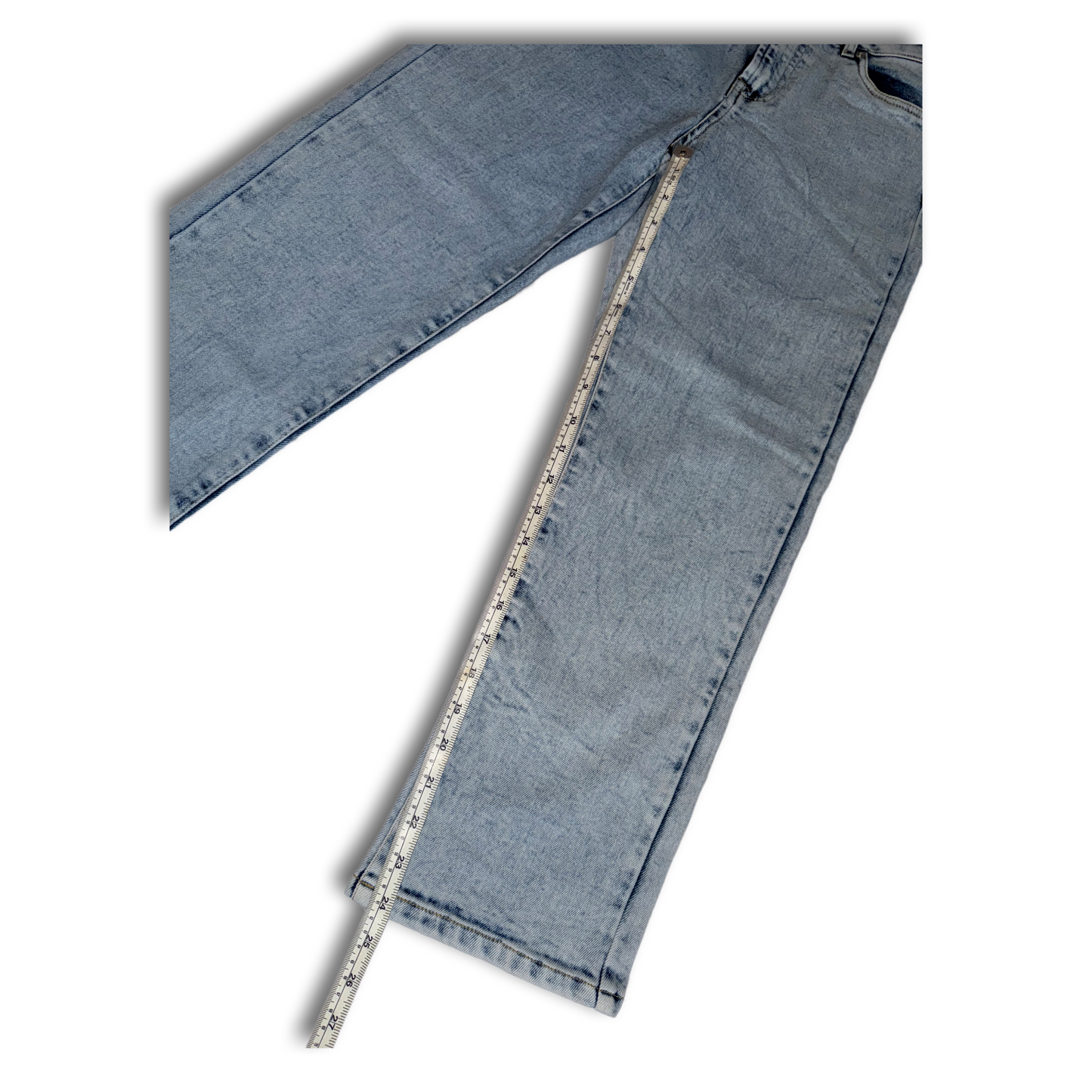 Boom Boom Jeans Los Angeles Women's High Waisted Cropped Mom Jeans - Straight Leg, Medium Stretch, Unique Wash (Style C21759Z)