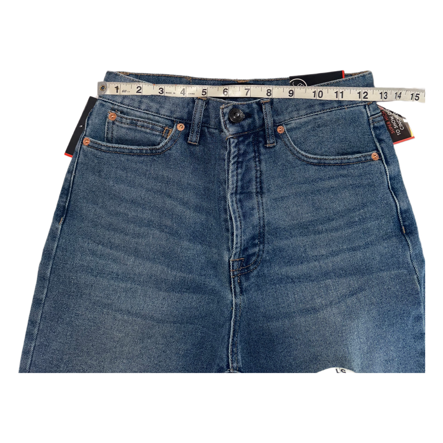 Boom Boom Jeans Los Angeles Light Wash Straight Leg Cropped Mom Jeans (Model SH22582z)