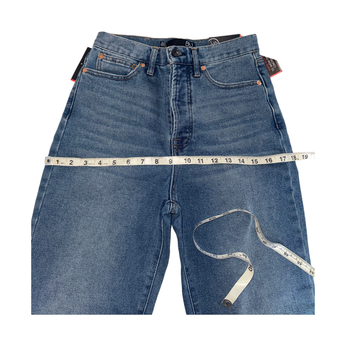 Boom Boom Jeans Los Angeles Light Wash Straight Leg Cropped Mom Jeans (Model SH22582z)