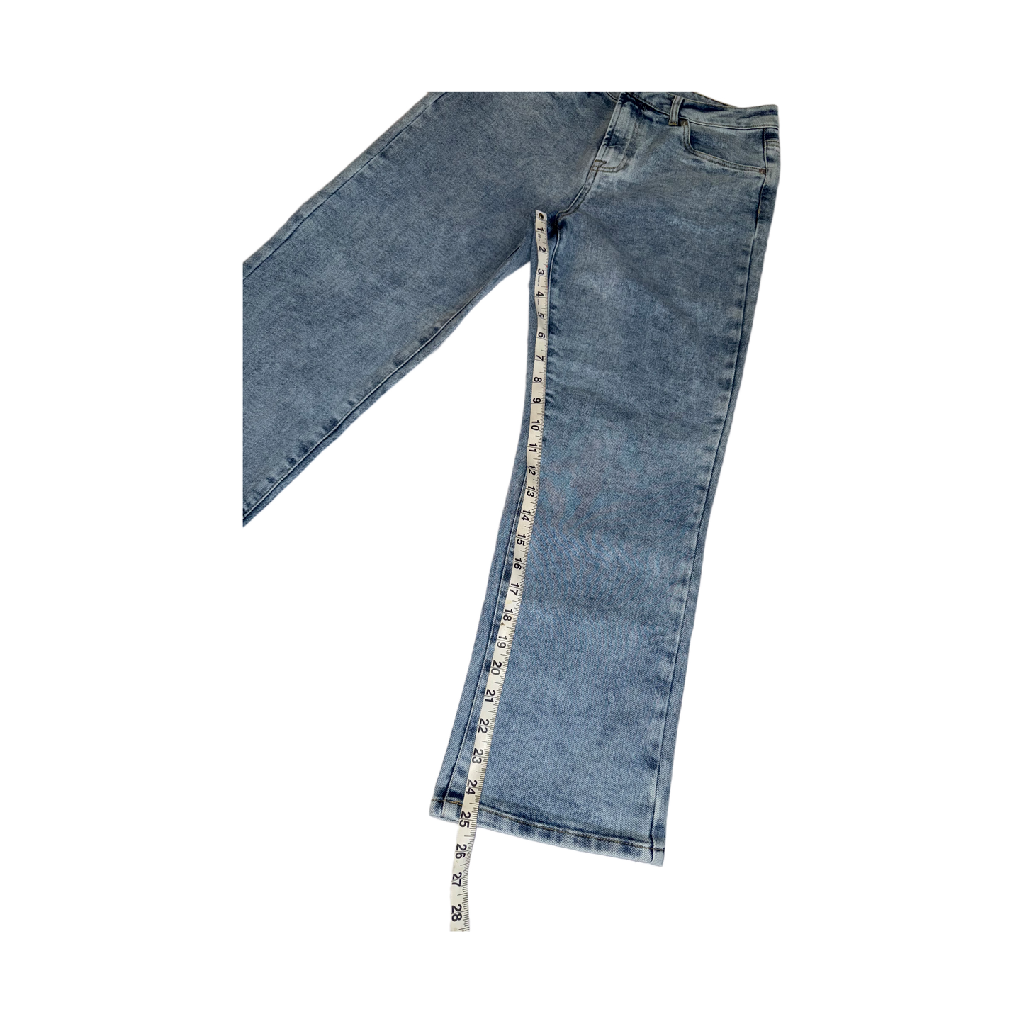 Boom Boom Jeans Los Angeles Women's High Waisted Cropped Mom Jeans - Straight Leg, Medium Stretch, Unique Wash (Style C21759Z)