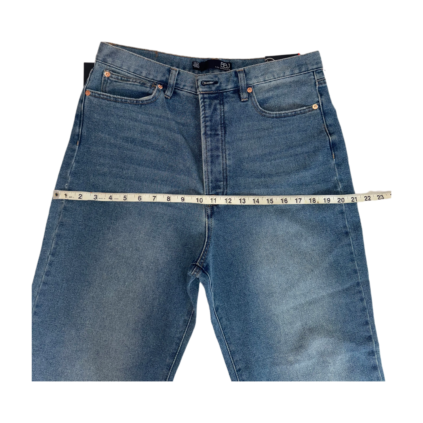 Boom Boom Jeans Los Angeles Light Wash Straight Leg Cropped Mom Jeans (Model SH22582z)