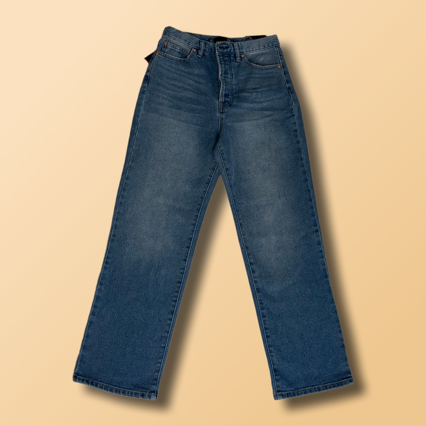 Boom Boom Jeans Los Angeles Light Wash Straight Leg Cropped Mom Jeans (Model SH22582z)