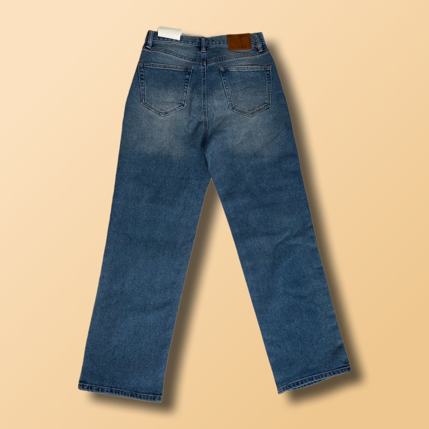 Boom Boom Jeans Los Angeles Light Wash Straight Leg Cropped Mom Jeans (Model SH22582z)