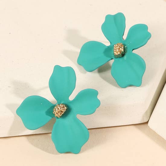 Florecitas de Metal Stud Earrings