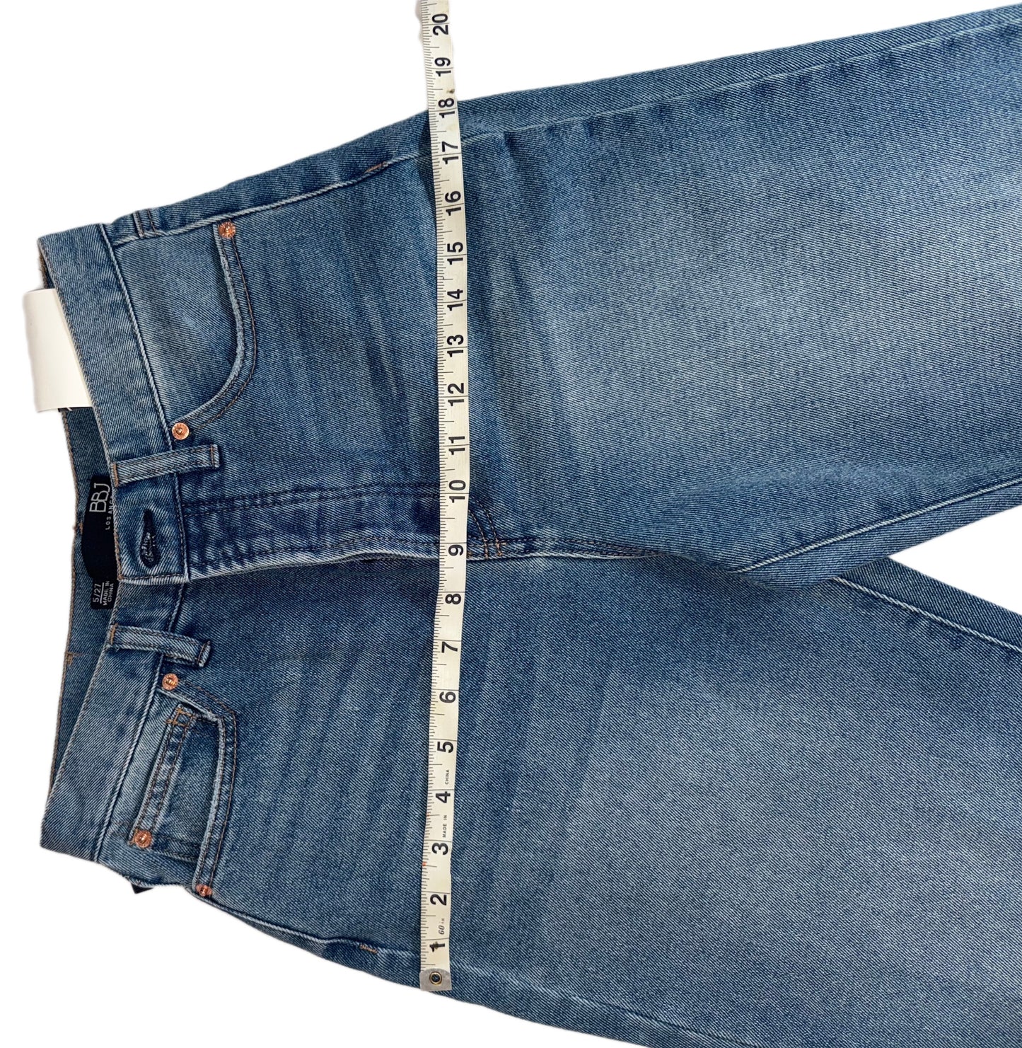 Boom Boom Jeans Los Angeles Light Wash Straight Leg Cropped Mom Jeans (Model SH22582z)