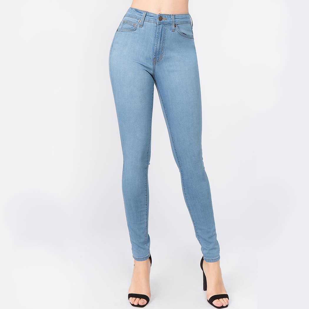 Premium Denim High Waist Skinny Jeans - Descendencia Latina