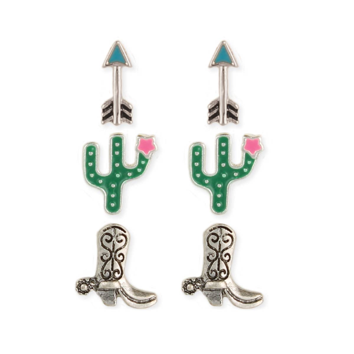 Southwest Post Earrings - Set of 3 Earrings - Descendencia Latina