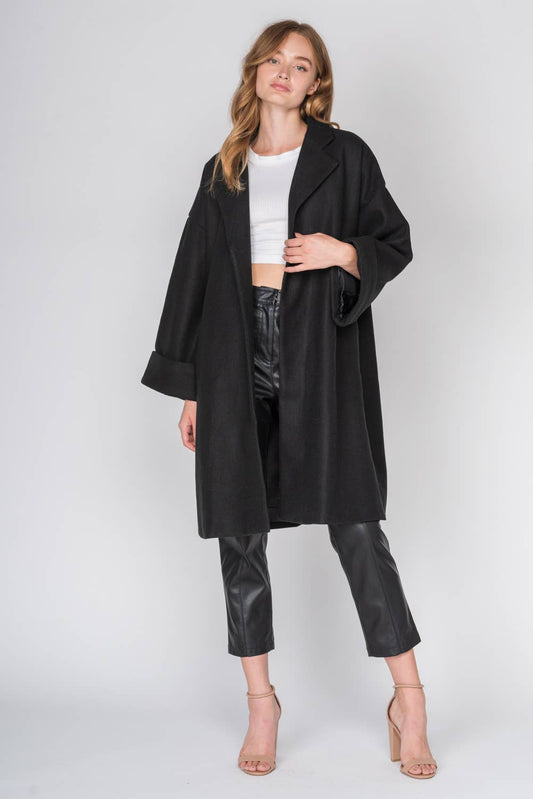 Wide-look Coat with Flared Sleeves