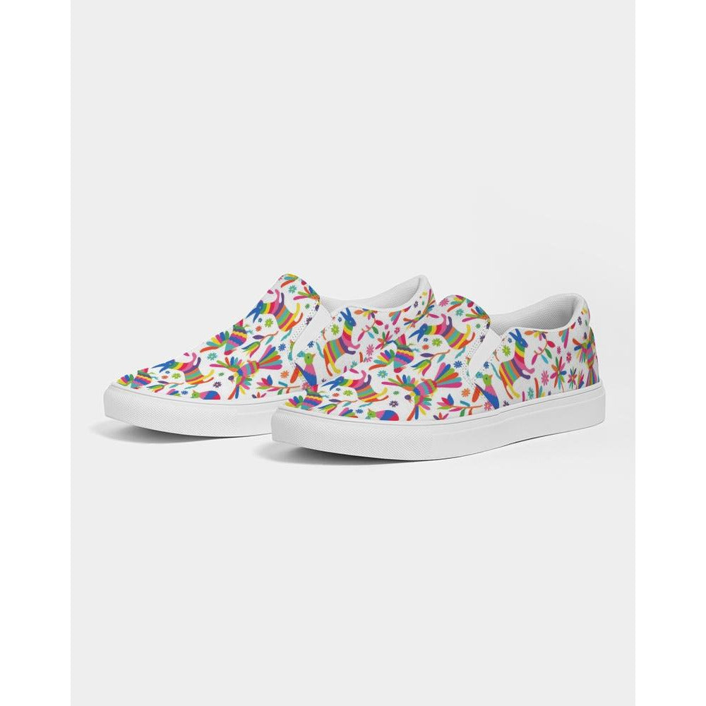 Otomi Women's Slip-On Canvas Shoes- Original Design - Descendencia Latina