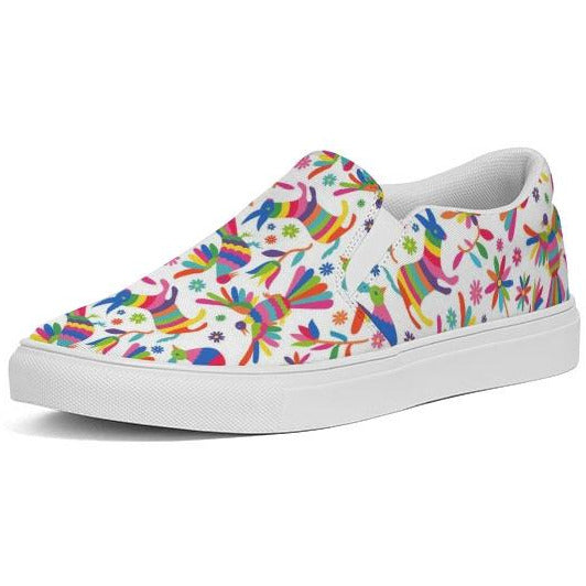Otomi Women's Slip-On Canvas Shoes- Original Design - Descendencia Latina