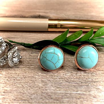 Turquoise Earrings - Descendencia Latina