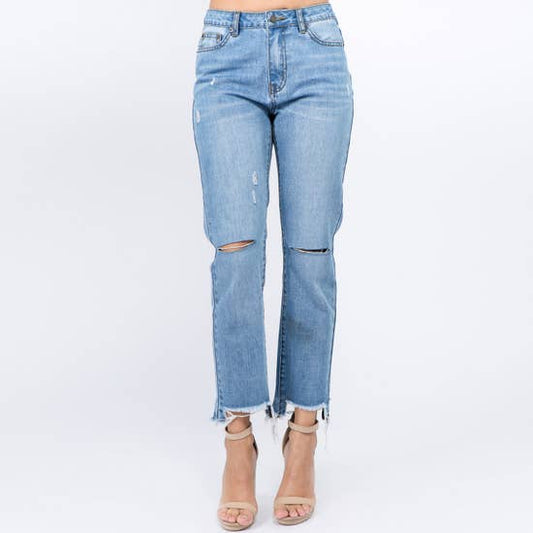 High Waisted Boyfriend Fit Jeans - Descendencia Latina