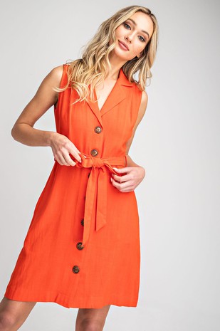 Orange-u Classy Button up Dress