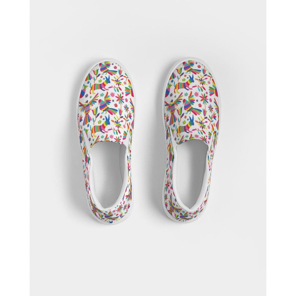 Otomi Women's Slip-On Canvas Shoes- Original Design - Descendencia Latina