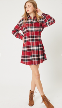 Red Plaid Dress