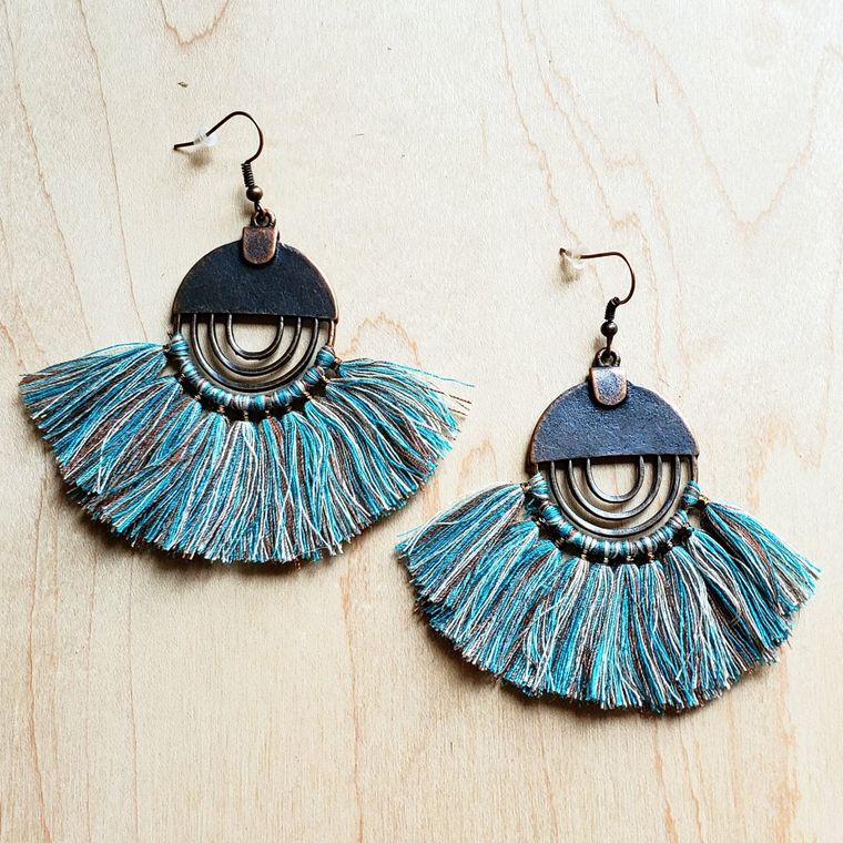 Cielo Azul Tassel Earrings - Descendencia Latina